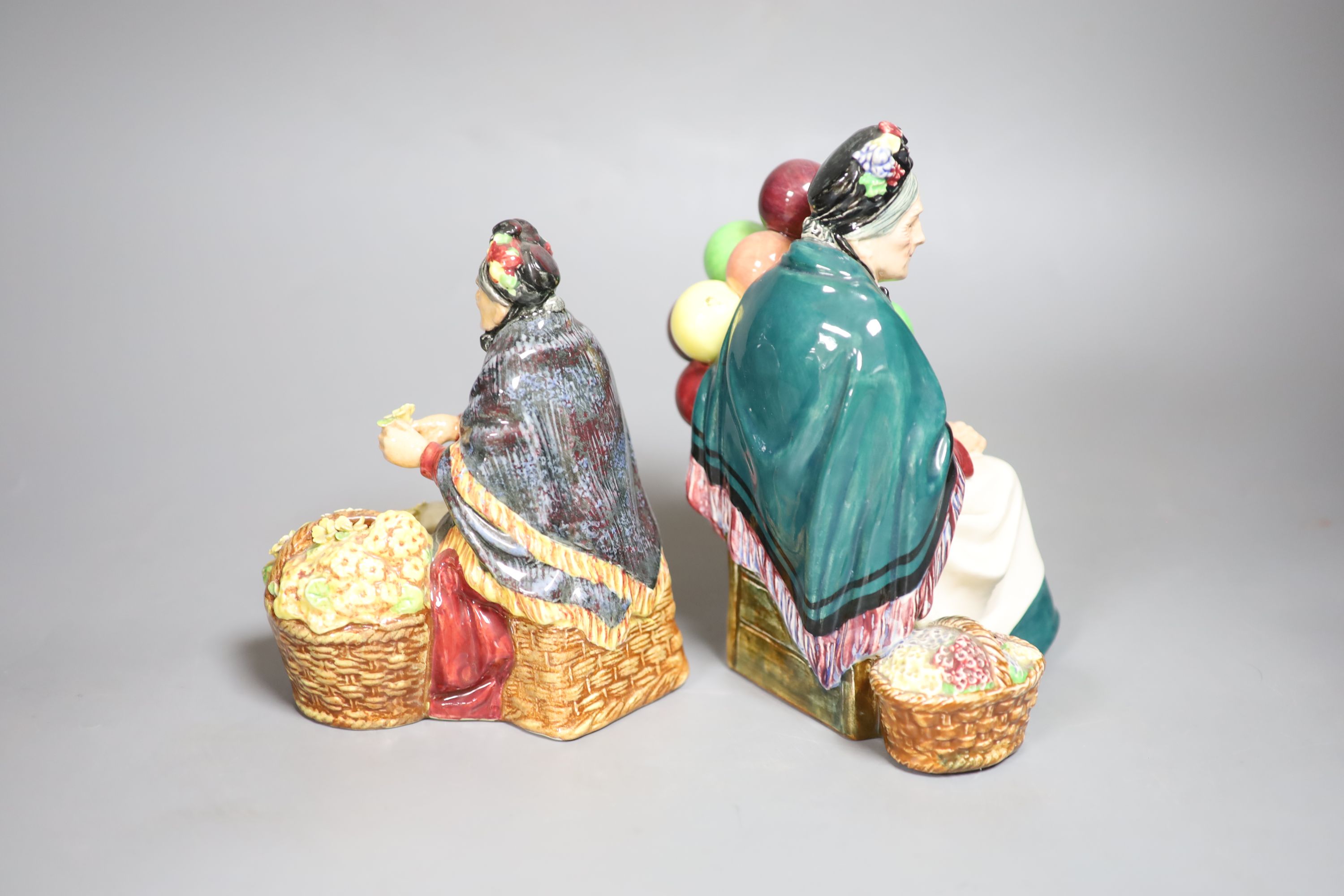 Two Royal Doulton figures: The old balloon seller HN1315, Primroses HN1617